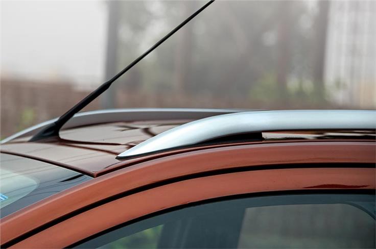 Roof rails among the typical crossover-like styling changes.