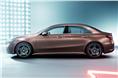 China-specific long-wheelbase A-class L sedan gets added length within the rear door.