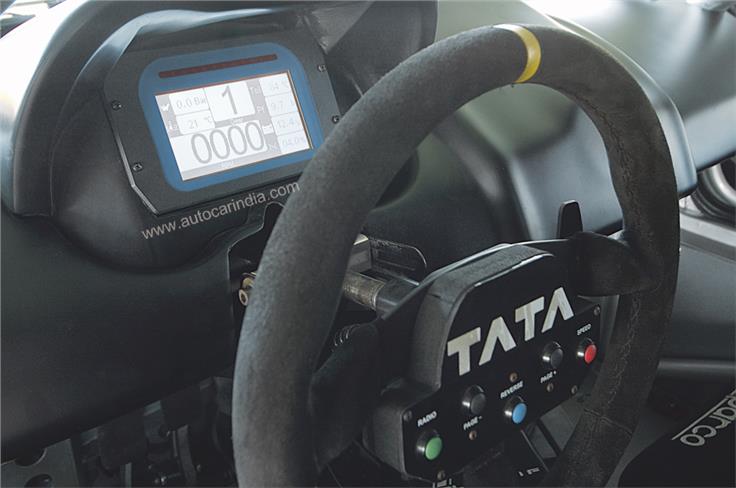 Digital instrument cluster gave driver all info needed. 