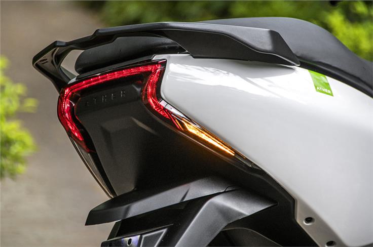 LED tail light and indicators are certain a design highlight.