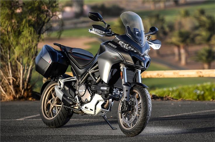 The single-sided swingarm helps differentiate the 1260 from its smaller 950 sibling.