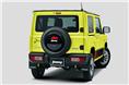 The Jimny 'Off-road Style' features a different decal on the sides and spare tyre mount and a blacked-out roof. 