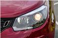 Projector lamps have a mock DRL strip on top. Headlights look small in relation to overall size of the Marazzo.
