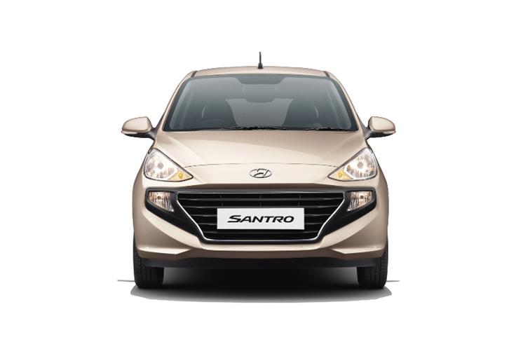 The Santro is available in seven exterior colour options.