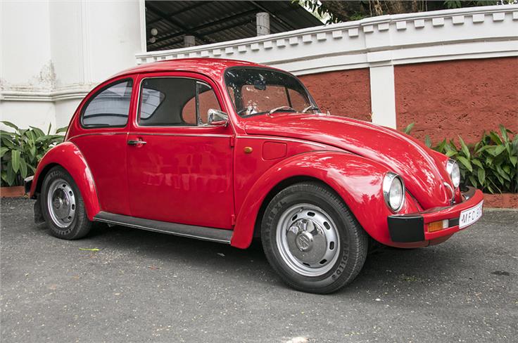 Mumbai&#8217;s Carlos Ribeiro brought in his red drop-top Beetle, which attracted plenty of eyeballs.