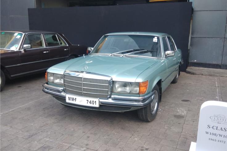The W116 S-Class is a rare car in India. 