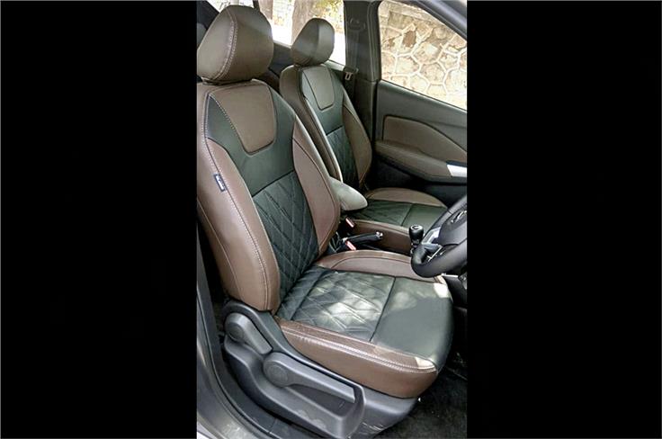 Leather seats expected on higher variants; driver's seat get 6-way manual adjust.