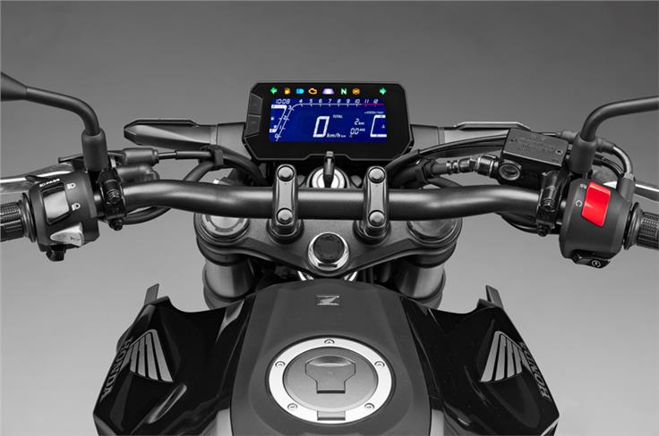 The fully-digital instrument cluster on the CB.