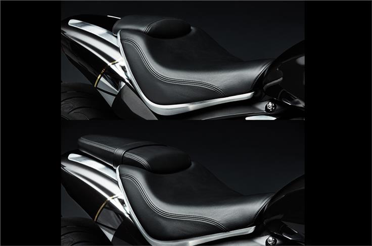 With and without the pillion seat.