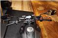 2019 Honda CB300R handlebar and switchgear.