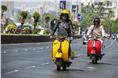 These classic Vespas were pure eye candy.