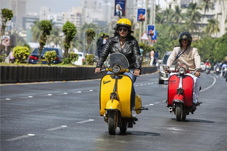 These classic Vespas were pure eye candy.