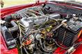 1962 Mercedes-Benz 220SE Cabriolet engine bay.