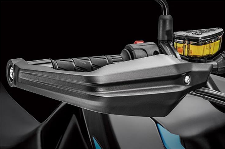 CF Moto 650MT gets handguards as standard.