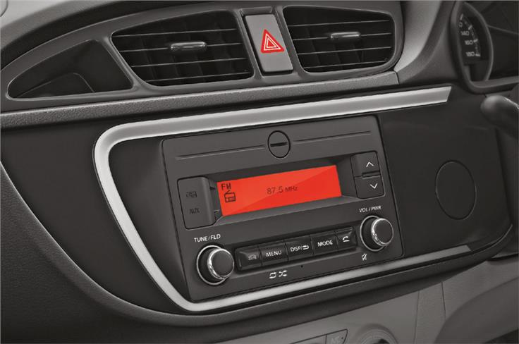 The top VXi variant gets an audio system with Bluetooth connectivity.