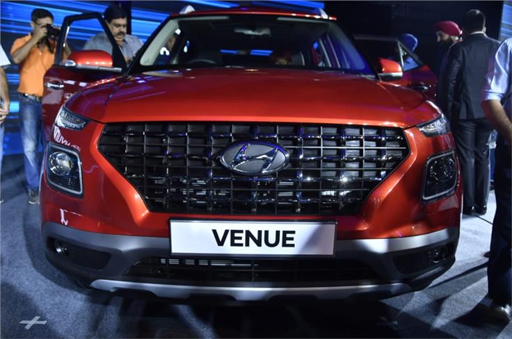 Hyundai's trademark 'cascading' grille is the focal point up front. 