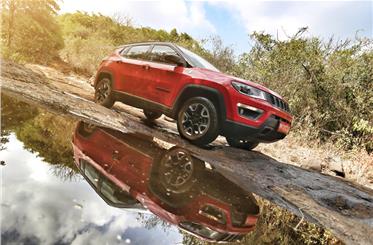 The India-spec Compass Trailhawk misses out on the front tow hooks.