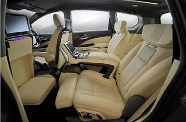 Only the left-hand side second row seat can recline up to 160 degrees and has built-in footrests.