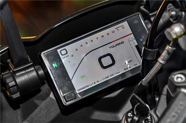 5.0-inch TFT digital instrument panel that features two layouts (Touring and Sports).