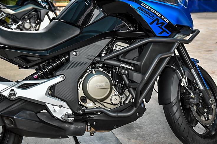 The 650MT makes 71hp at 8,750rpm and 62Nm of torque at 7,000rpm.