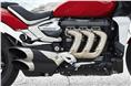 The 2,500cc triple is the largest on a production motorcycle and makes 167hp and 221Nm.
