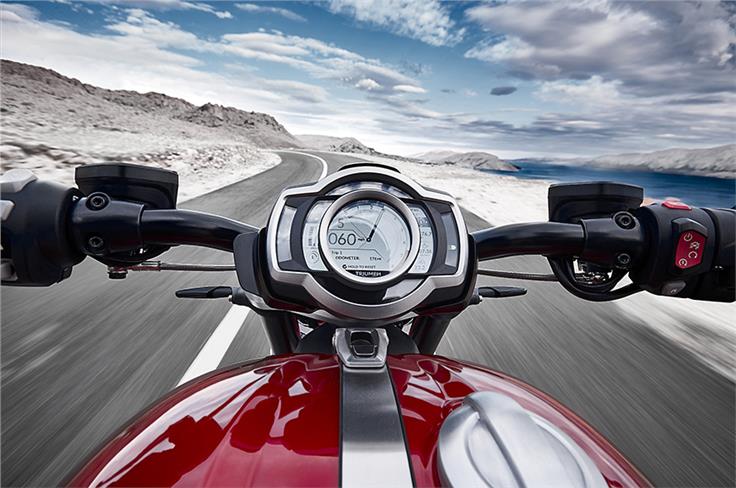 The Rocket 3 features Triumph's second-generation TFT display.