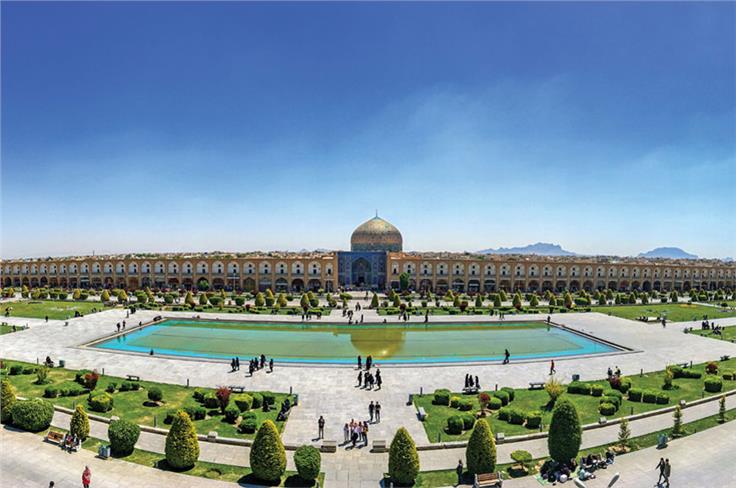Naqsh-e-Jahan in Isfahan, the second-largest square in the world.