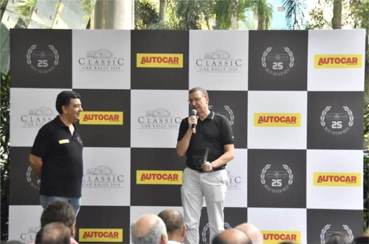 Martin Schwenk, MD and CEO, Mercedes-Benz India and Hormazd Sorabjee, Editor, Autocar India.