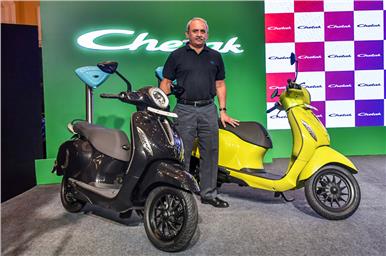The Chetak is available in two models - Urbane and Premium.