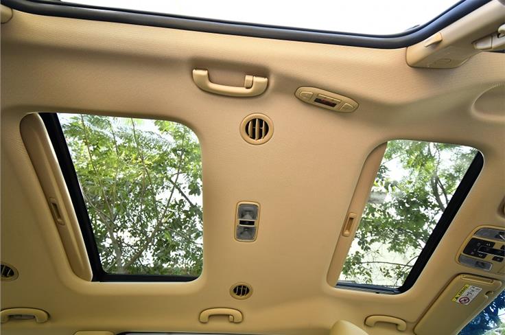 Dual sunroofs a feature that will be well appreciated. 