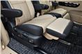 Middle row leg rests are exclusive to Limousine trim. 