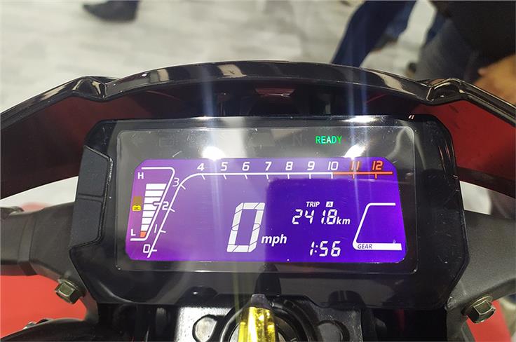 Hero Electric instrument cluster offers smartphone connectivity.