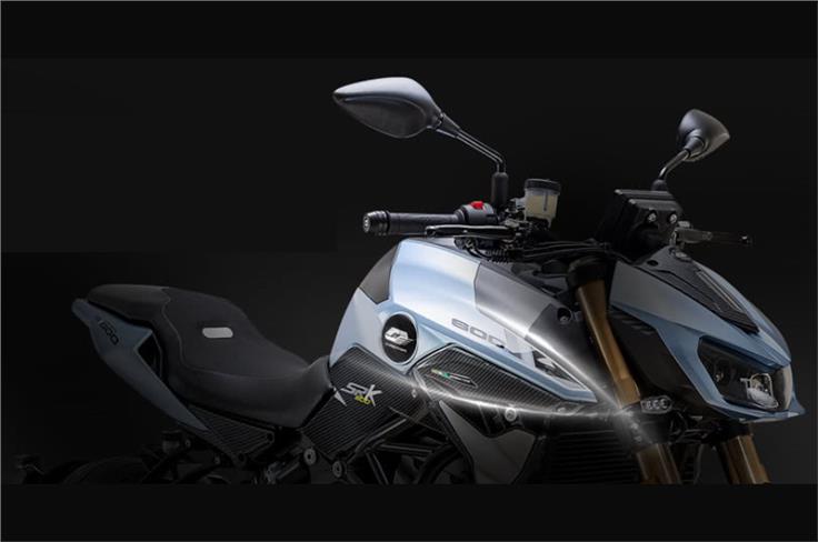 The new fuel tank extensions are sharper and contribute to the bikes overall aggressive stance.