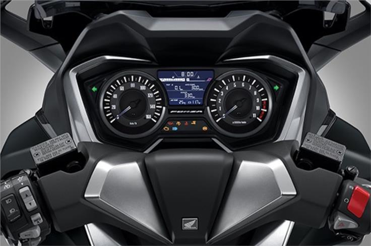 Some of the features include an electrically adjustable windscreen and digi-analogue instrument cluster.