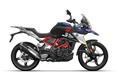 The BMW G 310 GS 'Style Rallye' features a black base colour with red and blue paintwork.
