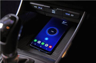 On higher variants, Hyundai offers a wireless phone charger