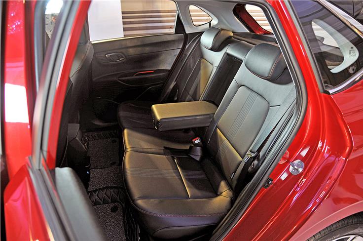 Rear seat legroom is a beneficiary of the new i20&#8217;s longer wheelbase.