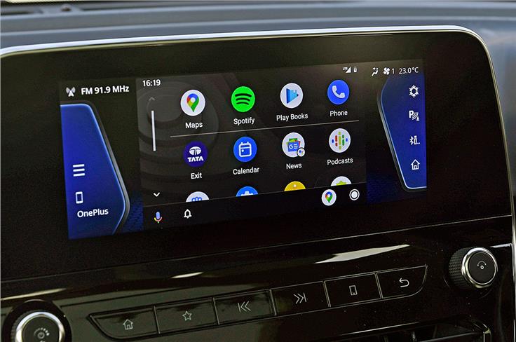 the 8.8-inch touchscreen infotainment system feels a bit small by today's standards.