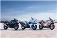 The new Suzuki Hayabusa will be available in three colour schemes.
