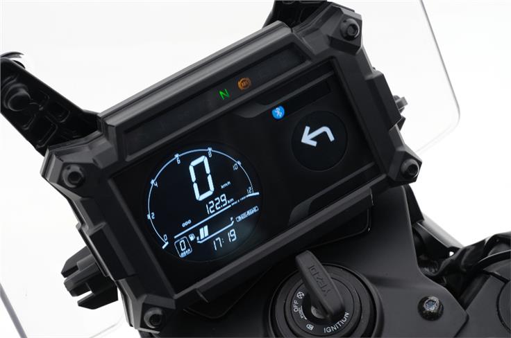 The Adventure gets a Bluetooth-equipped LCD display that features turn-by-turn navigation.