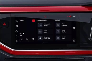 10-inch touchscreen display with Android Auto and wireless phone connect on the 2022 VW Virtus.
