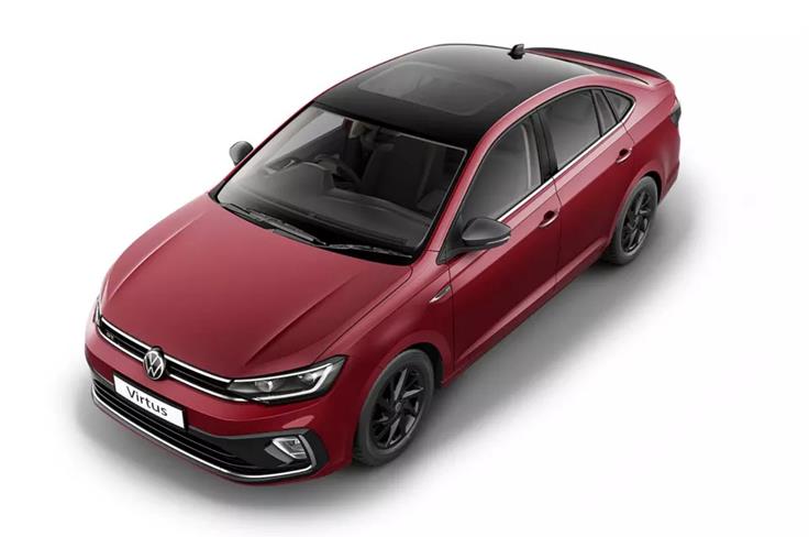 The GT line of the 2022 VW Virtus gets a sunroof.