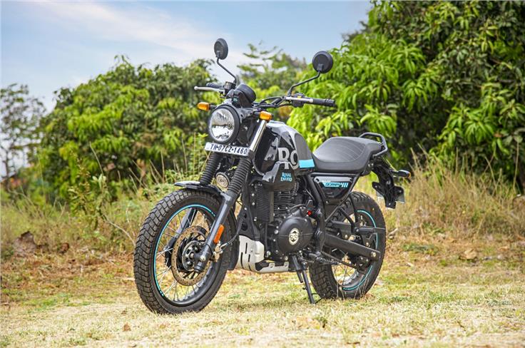 The Royal Enfield Scram 411 is based on the Himalayan.