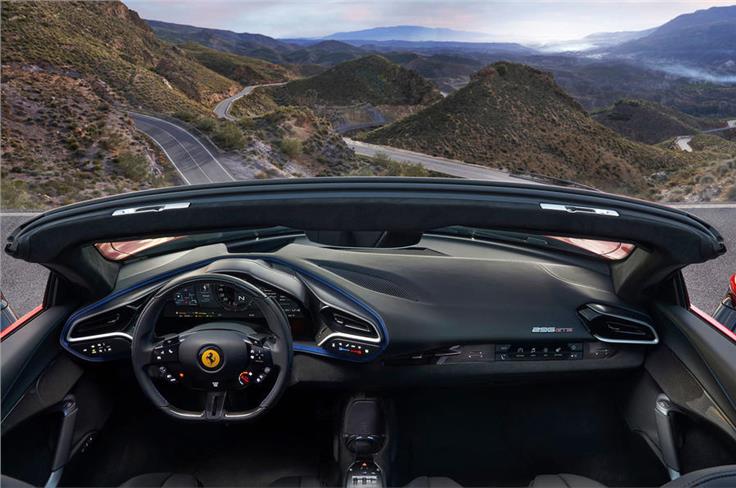 Ferrari 296 GTS interior.