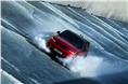 2022 Range Rover Sport snow crossing.