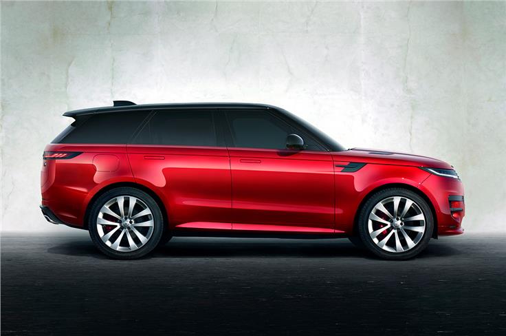 2022 Range Rover Sport side view. 