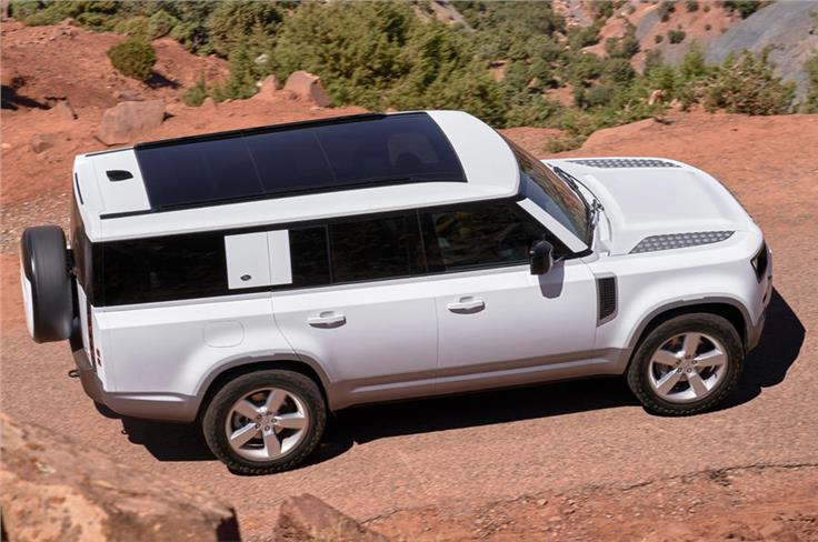 Two panoramic sunroofs are being offered on the Defender 130. 
