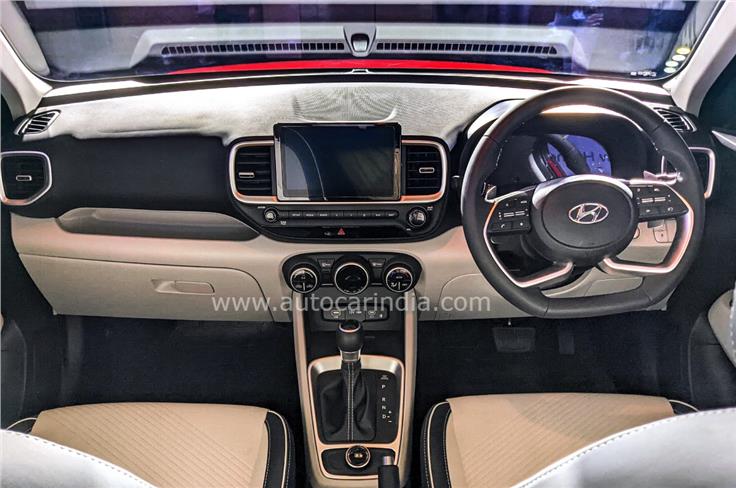 2022 Hyundai Venue facelift dashboard 