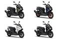 The scooter is available in four colour schemes.