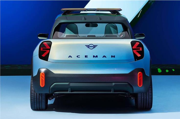 Mini Aceman EV concept rear profile